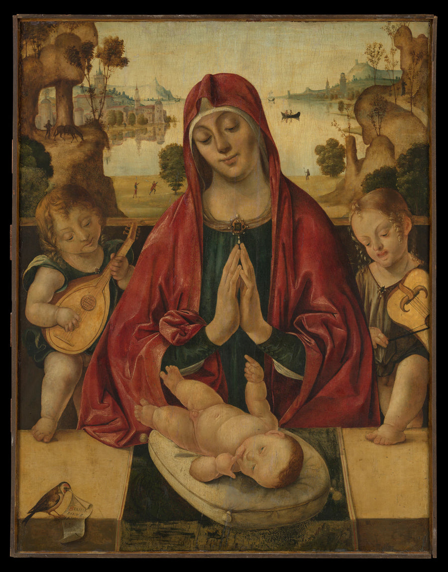 Vierge à l'Enfant avec des anges - Bernardino da Genoa