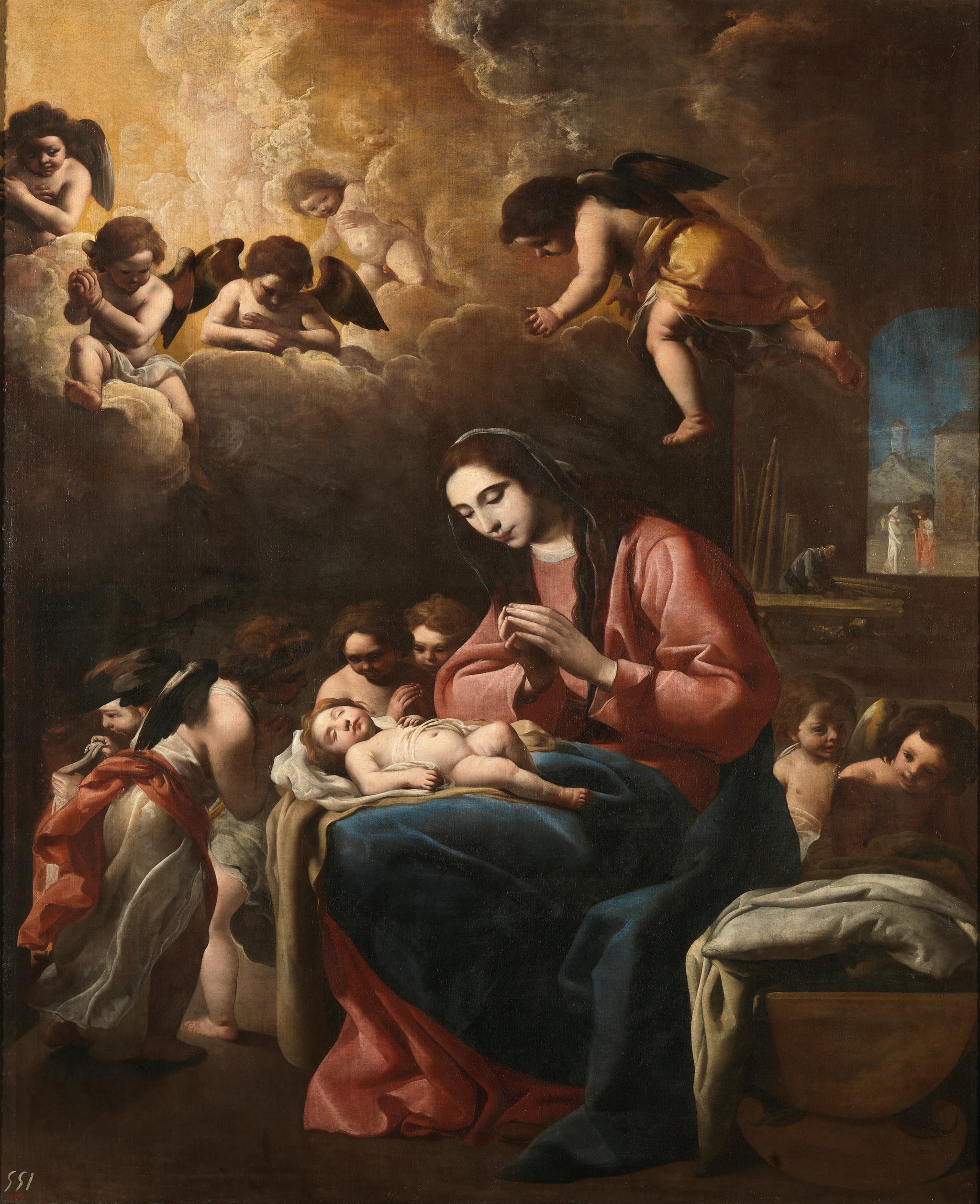Vierge à l'Enfant avec des Anges - Eugenio Cajés