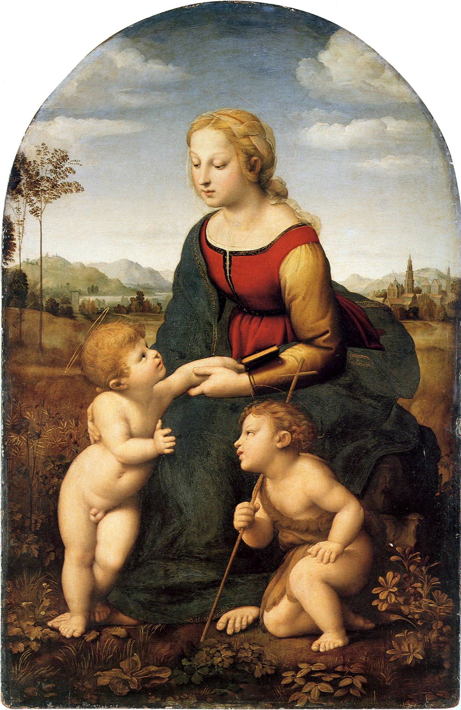 La Vierge à l'Enfant avec l'Enfant Saint Jean-Baptiste (La belle jardinière) - Raphaël Sanzio