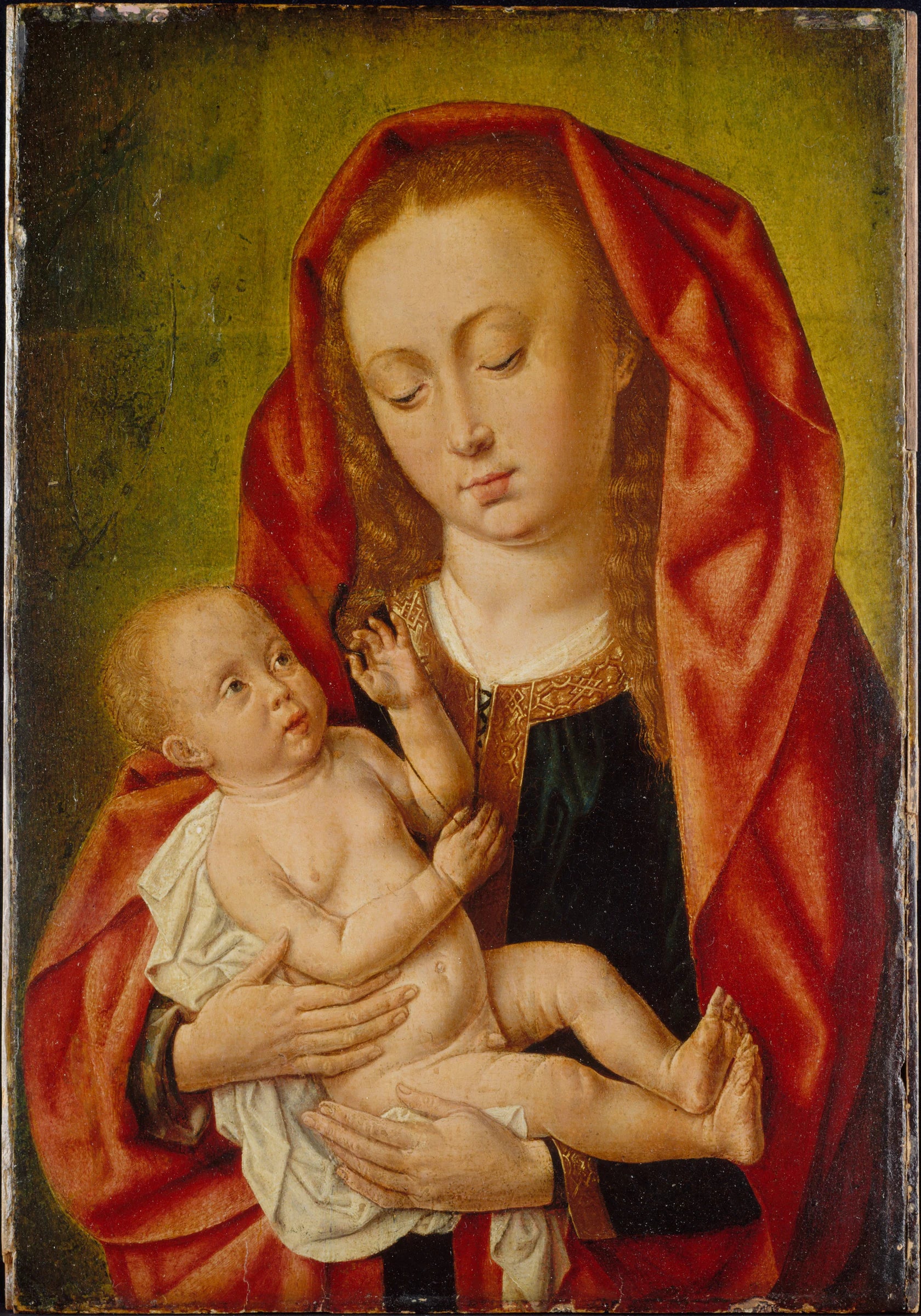 Vierge à l'Enfant avec une libellule - Master of Saint Giles