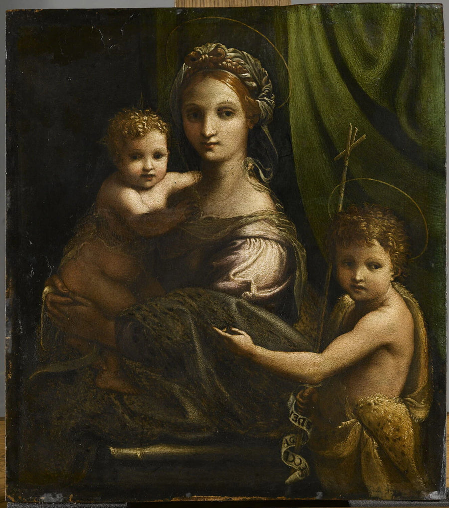 La Vierge à l'Enfant avec le petit saint Jean Baptiste - aussi Jules Romain Giulio Romano