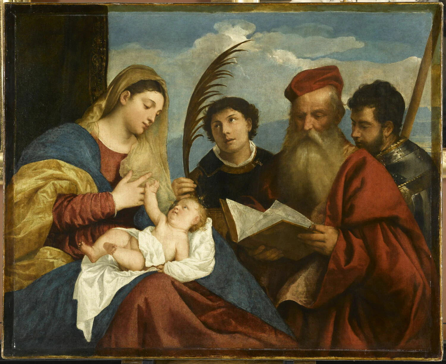 La Vierge à l'Enfant avec saint Étienne, saint Jérôme et saint Maurice - Tiziano ou Titien
