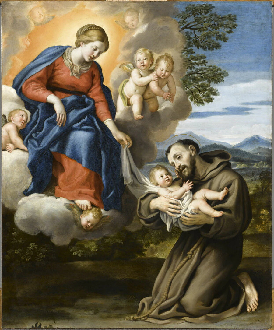 La Vierge à l'Enfant avec saint François (ou saint Antoine de Padoue) - ou Le Dominiquin Il Domenichino