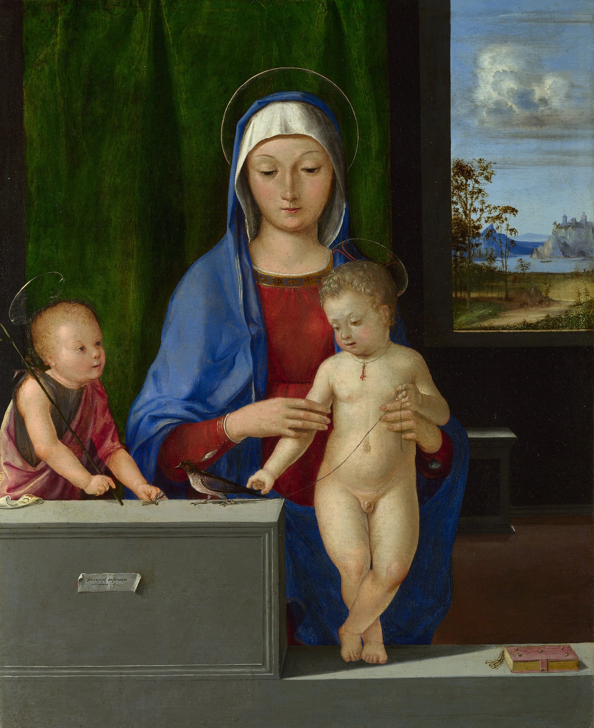 Vierge à l'enfant avec Saint Jean-Baptiste - Antonio Solario