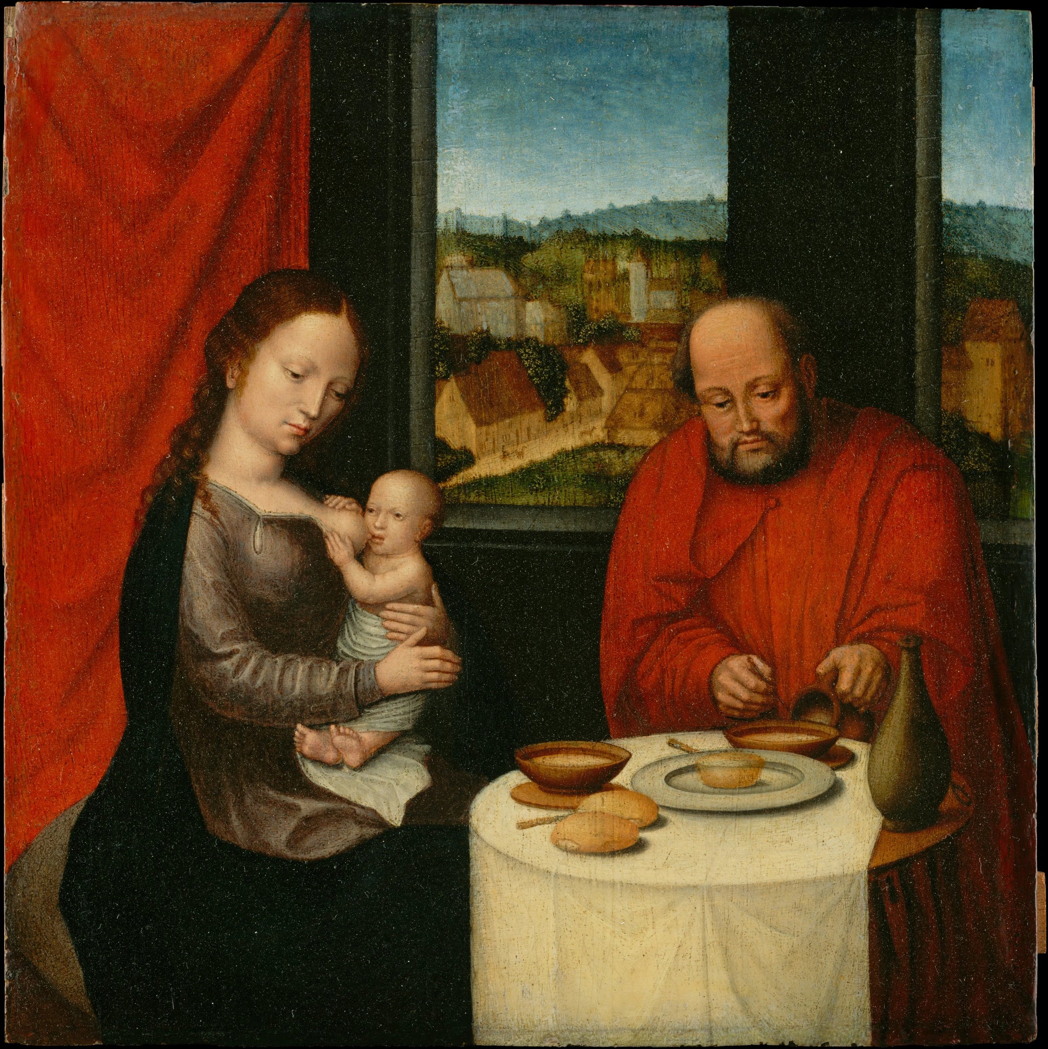 Vierge à l'Enfant avec Saint Joseph - second half of 16th century Netherlandish Painter