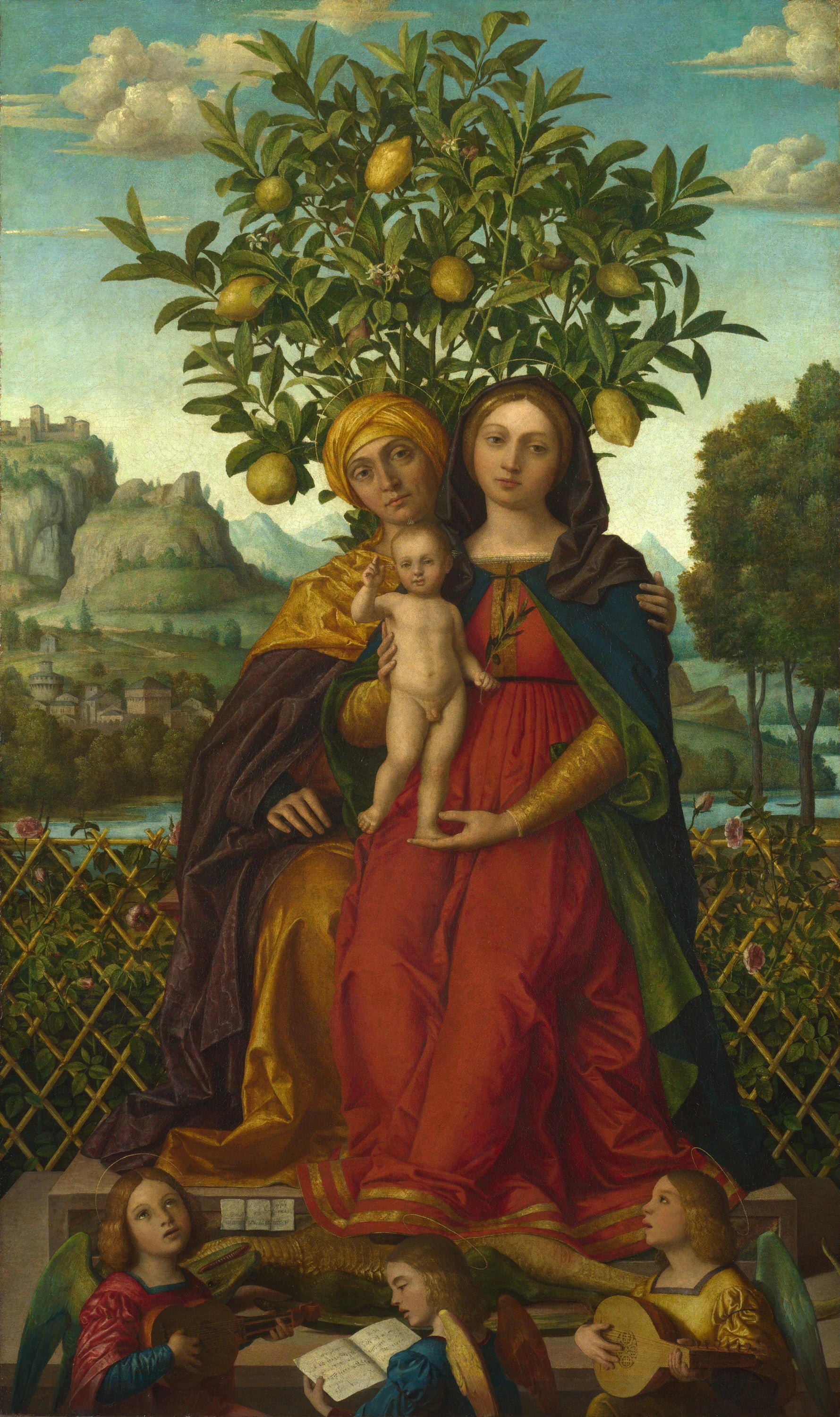 La Vierge à l'Enfant avec Sainte Anne - Girolamo dai Libri