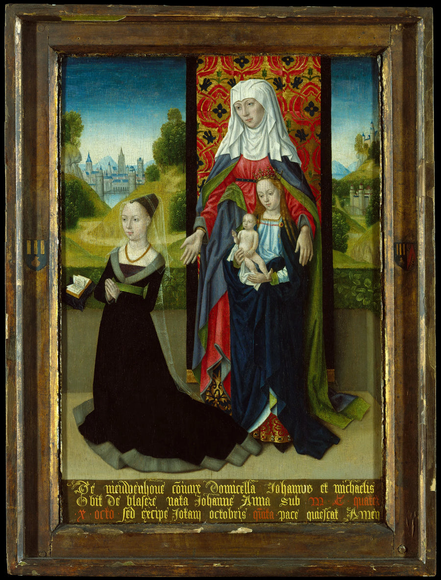 Vierge à l'Enfant avec Sainte Anne présentant Anna van Nieuwenhove - Master of the Saint Ursula Legend
