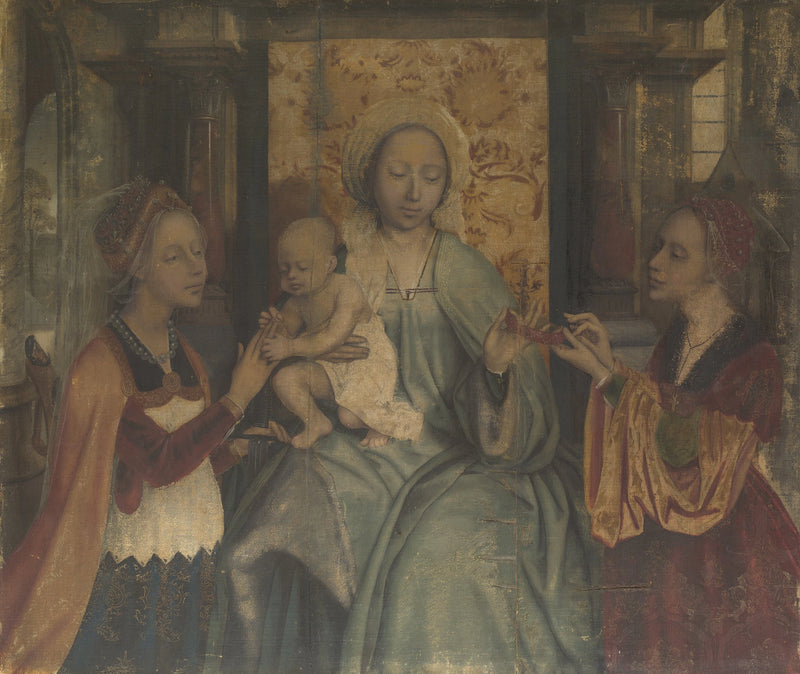 La Vierge à l'Enfant avec les saintes Catherine et Barbara - Quentin Metsys