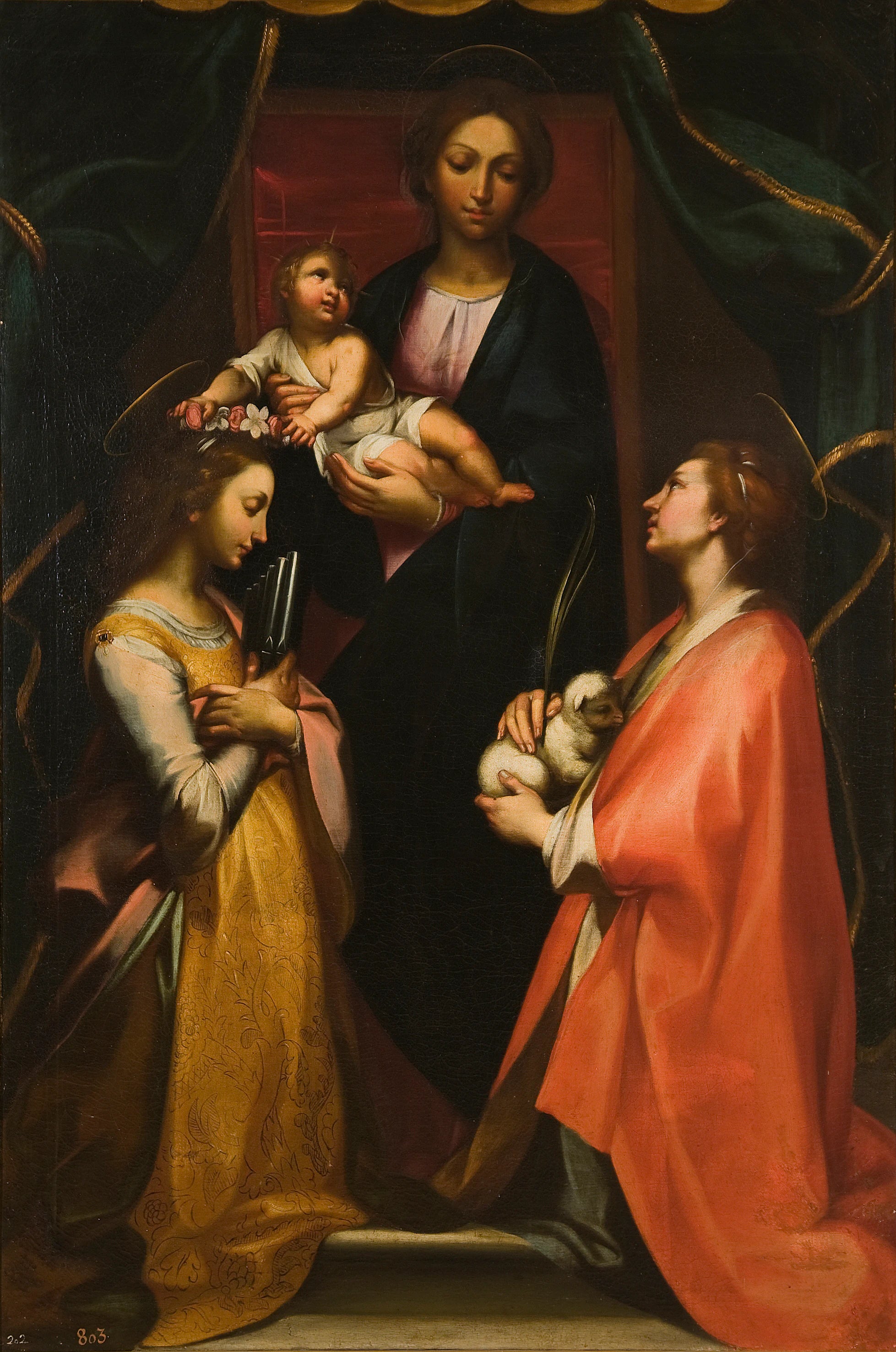 La Vierge à l'Enfant avec les saintes Cécile et Inès - Francesco Vanni