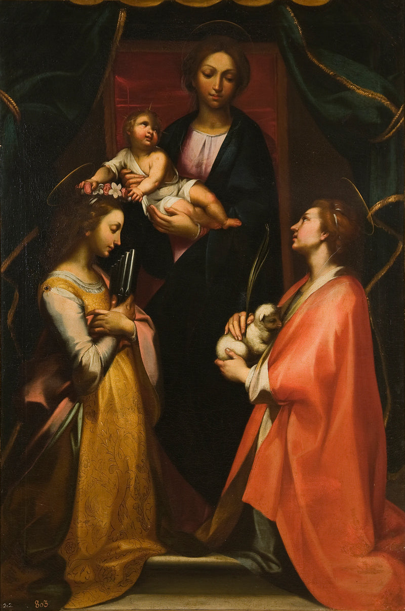 La Vierge à l'Enfant avec les saintes Cécile et Inès - Francesco Vanni