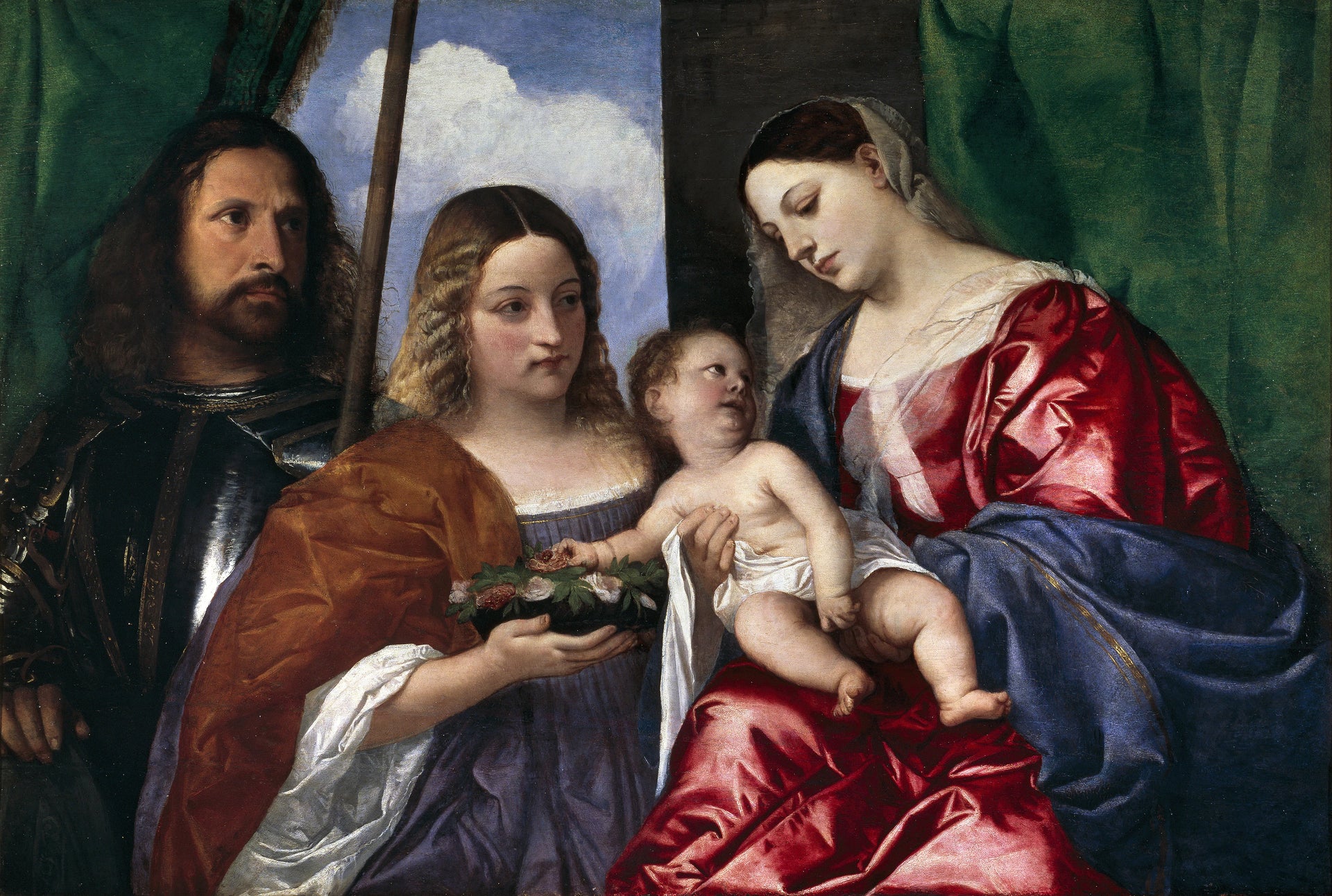 Vierge à l'Enfant avec les saints Dorothée et Georges - Titien