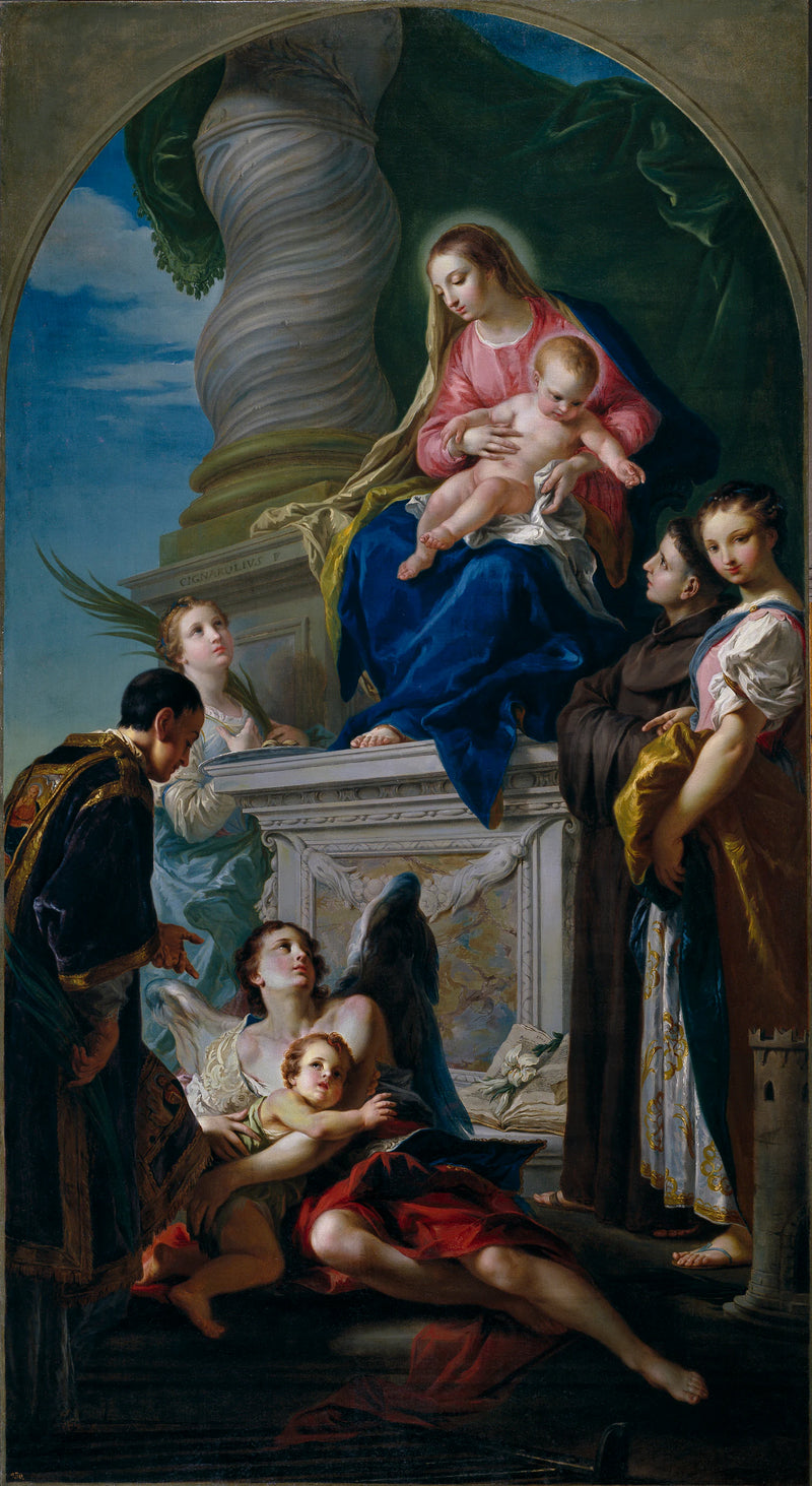 Vierge à l'Enfant avec des Saints - Giambettino Cignaroli