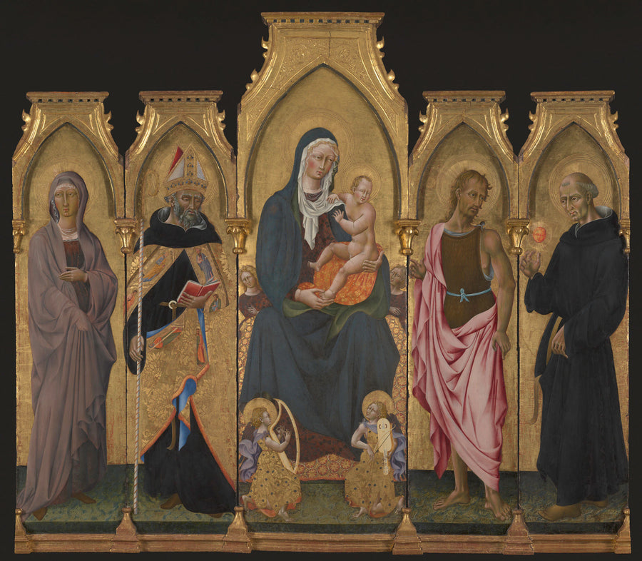Vierge à l'Enfant avec des saints - Giovanni di Paolo (Giovanni di Paolo di Grazia)