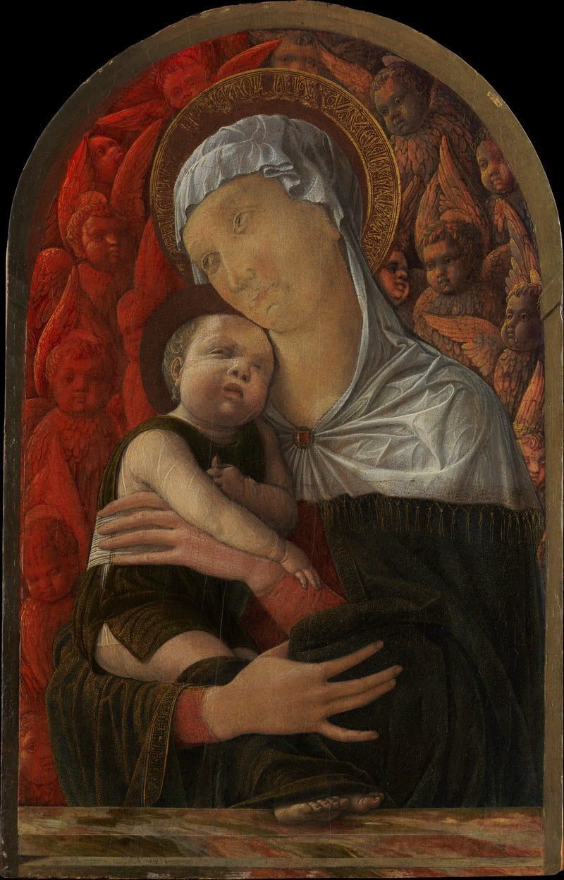 Vierge à l'Enfant avec des séraphins et des chérubins - Andrea Mantegna