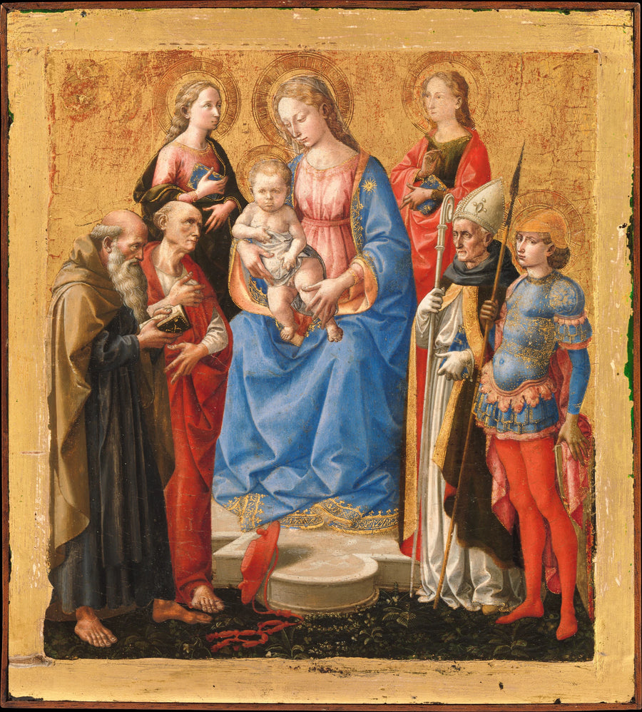 Vierge à l'Enfant avec six saints - Pesellino (Francesco di Stefano)