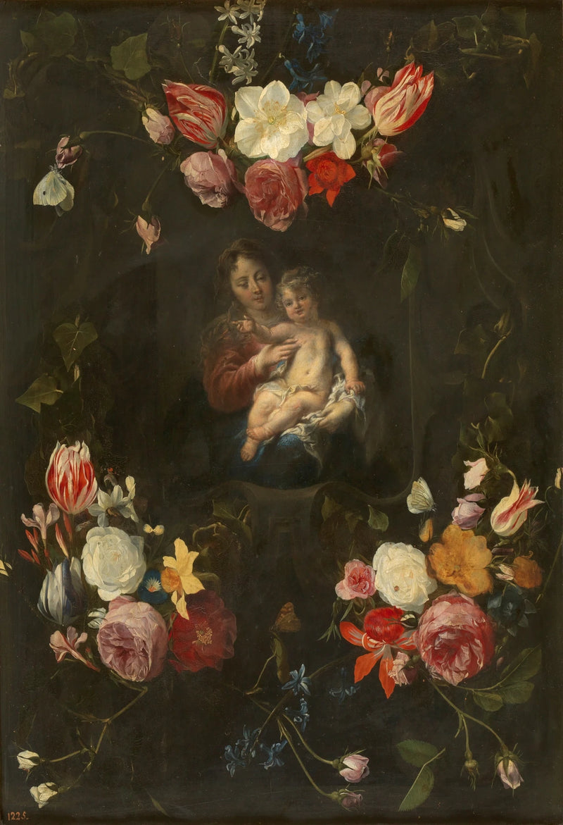 Vierge à l'Enfant dans une guirlande de fleurs - Cornelis Schut III|Daniel Seghers