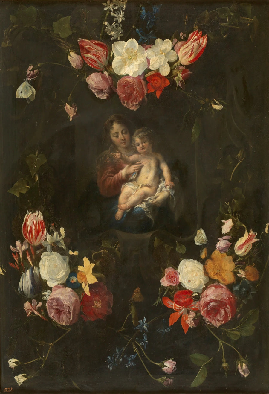 Vierge à l'Enfant dans une guirlande de fleurs - Cornelis Schut III|Daniel Seghers
