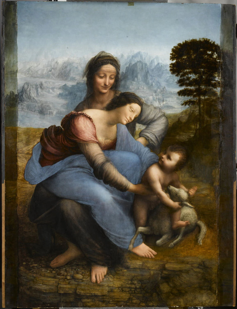 La Vierge, l'Enfant Jésus et sainte Anne, dit La Sainte Anne - Leonardo da Vinci Léonard de Vinci