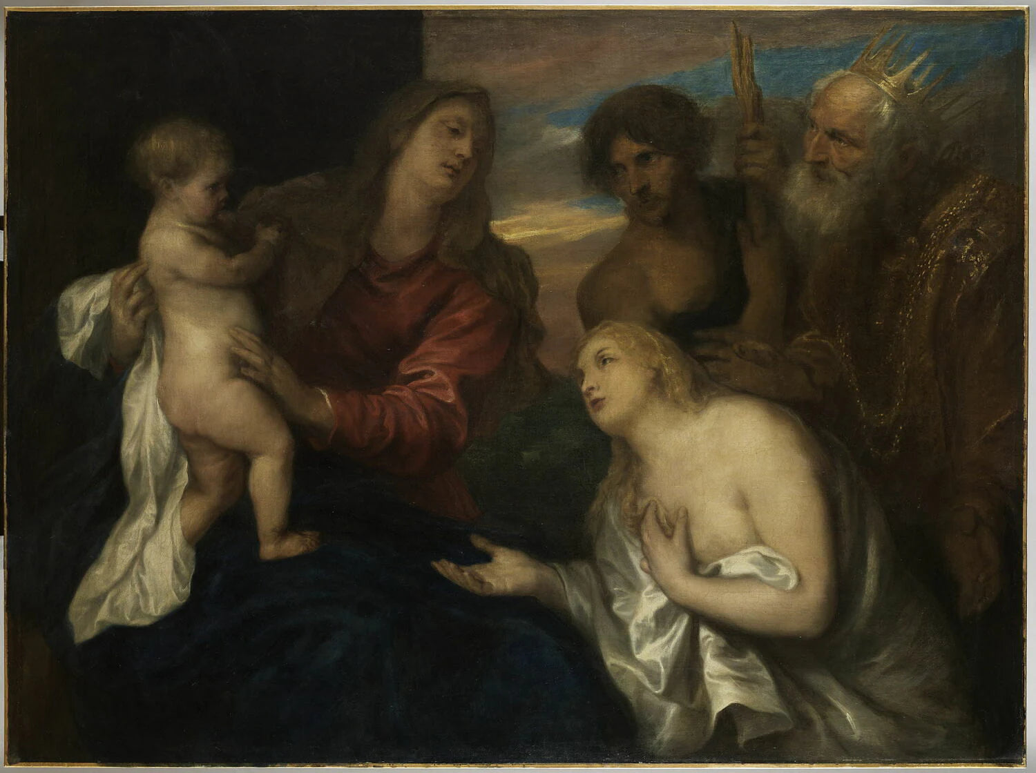 La Vierge, l'Enfant Jésus et les trois repentants (David, la Madeleine et le Fils prodigue) - Antoon van Dyck