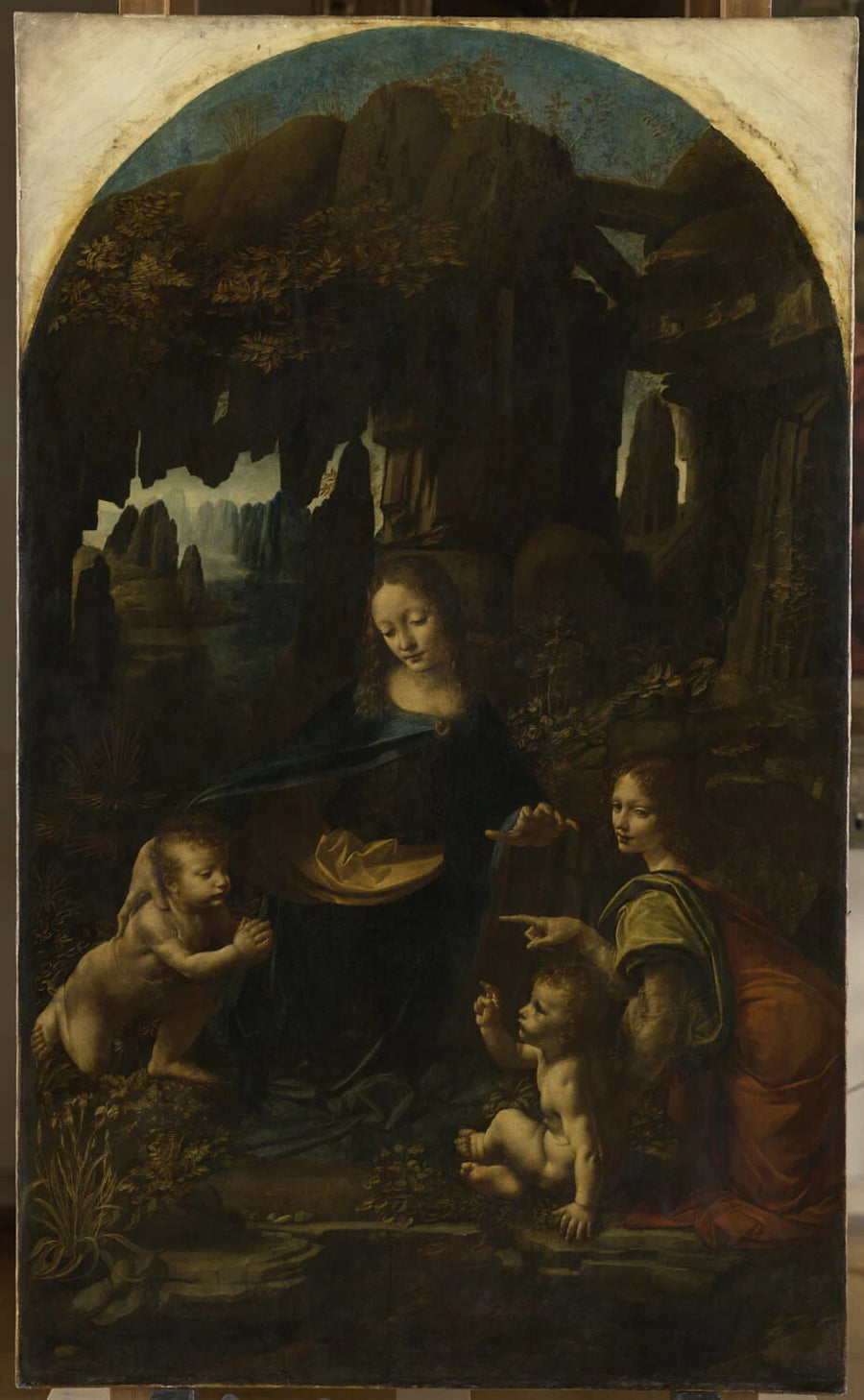 La Vierge, l'Enfant Jésus, saint Jean Baptiste et un ange, dit La Vierge aux rochers - Leonardo da Vinci Léonard de Vinci