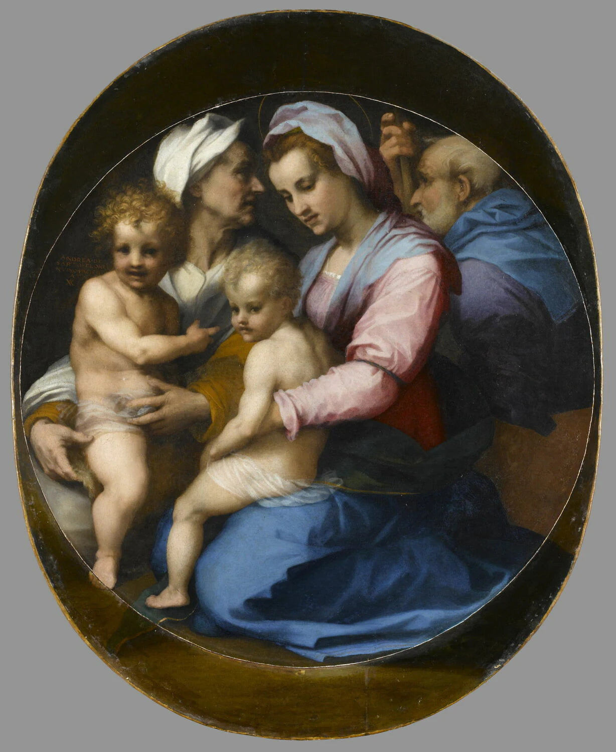 La Vierge, l'Enfant Jésus, sainte Élisabeth et le petit saint Jean Baptiste - Andrea del Sarto (Andrea d'Agnolo di Francesco, dit)