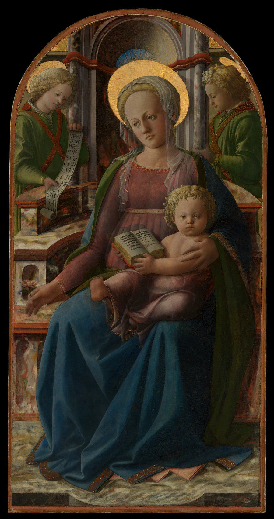 Vierge à l'Enfant trônant avec deux anges - Fra Filippo Lippi