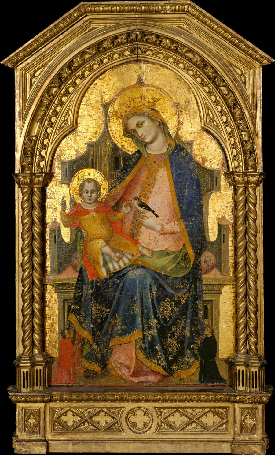 Vierge à l'Enfant trônant avec deux donateurs - Lorenzo Veneziano