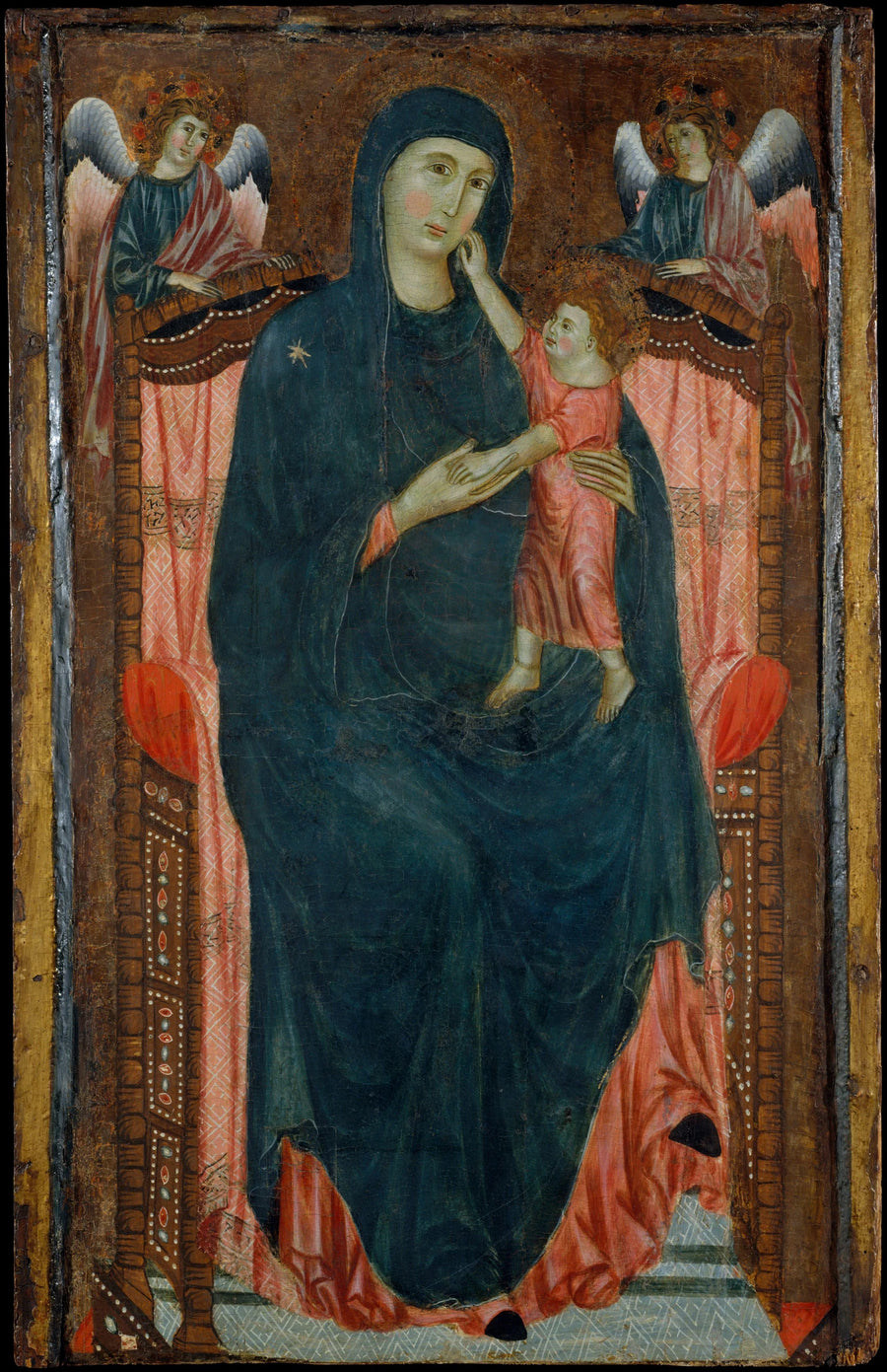 Vierge à l'Enfant trônant entourée d'anges - Master of Varlungo