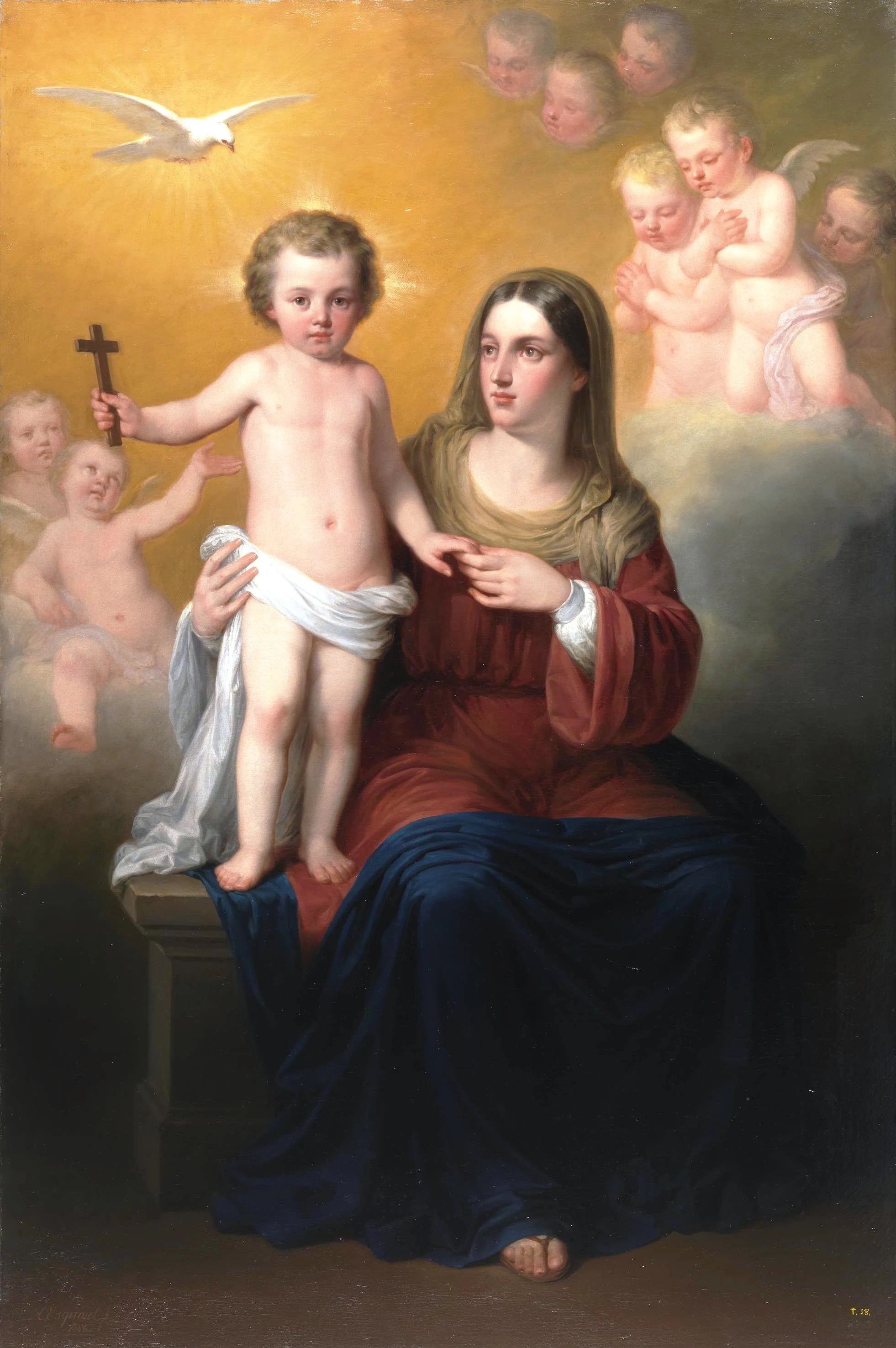 La Vierge et l'Enfant - Antonio María Esquivel
