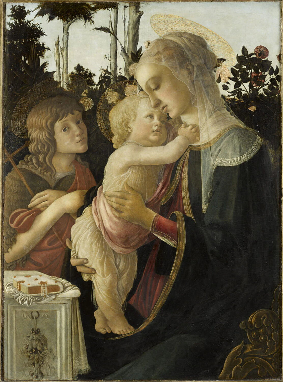 La Vierge et l'Enfant avec le jeune saint Jean Baptiste - Botticelli, Sandro (Alessandro di Mariano di Sandro Filipepi, dit)