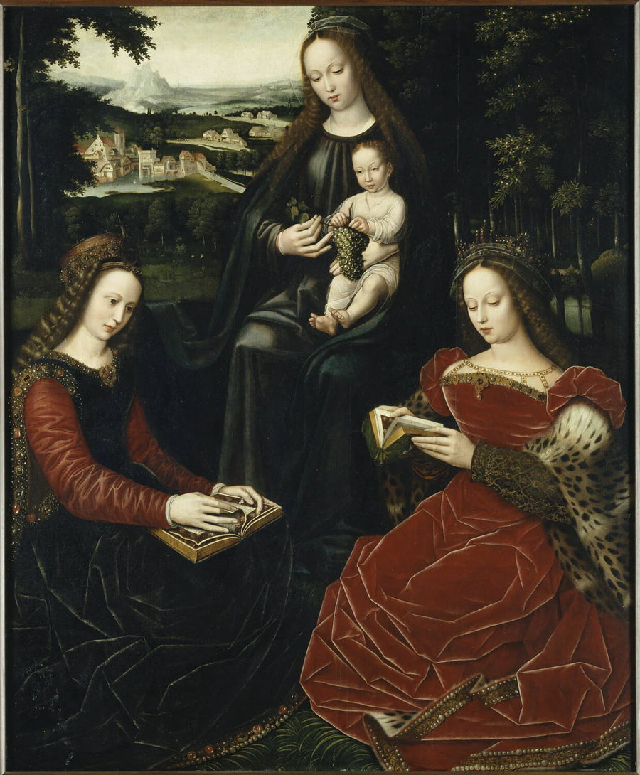 La Vierge et l'Enfant avec sainte Barbe et sainte Catherine d'Alexandrie - Ambrosius Benson