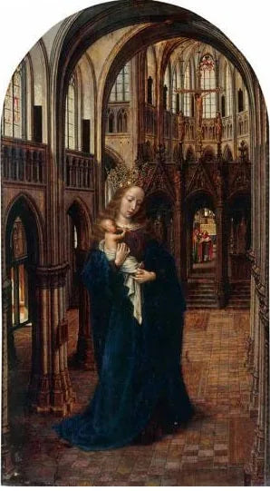 Vierge et Enfant dans l'Église - Jan Gossaert image 1 reproduction de peinture à l’huile