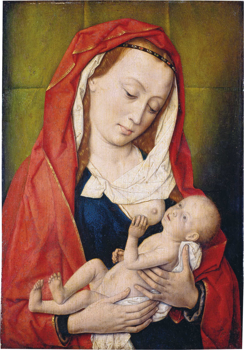 Vierge et Enfant - Dirk Bouts image 1 copie de tableau peinte à la main