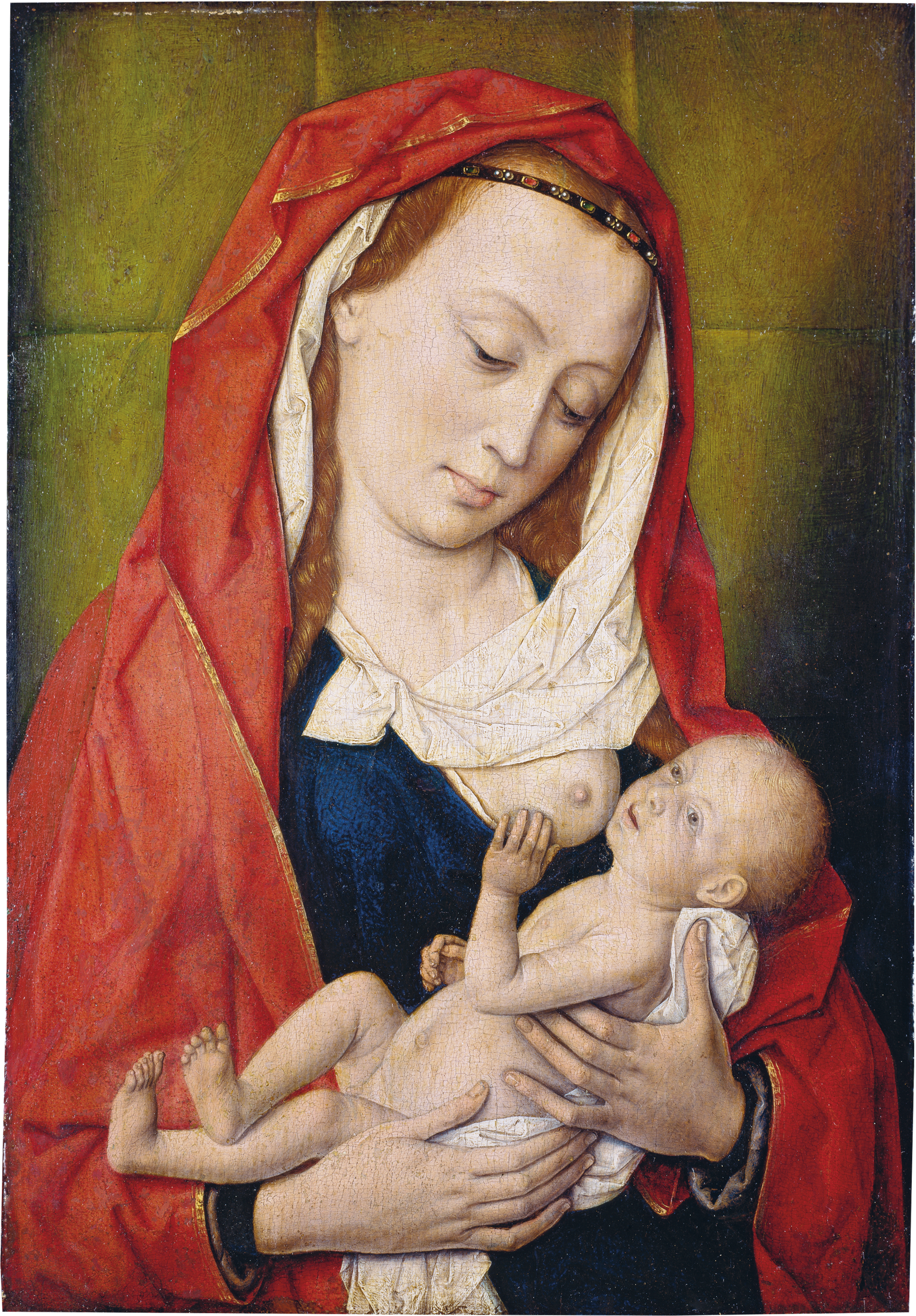 Vierge et Enfant - Dirk Bouts image 1 copie de tableau peinte à la main