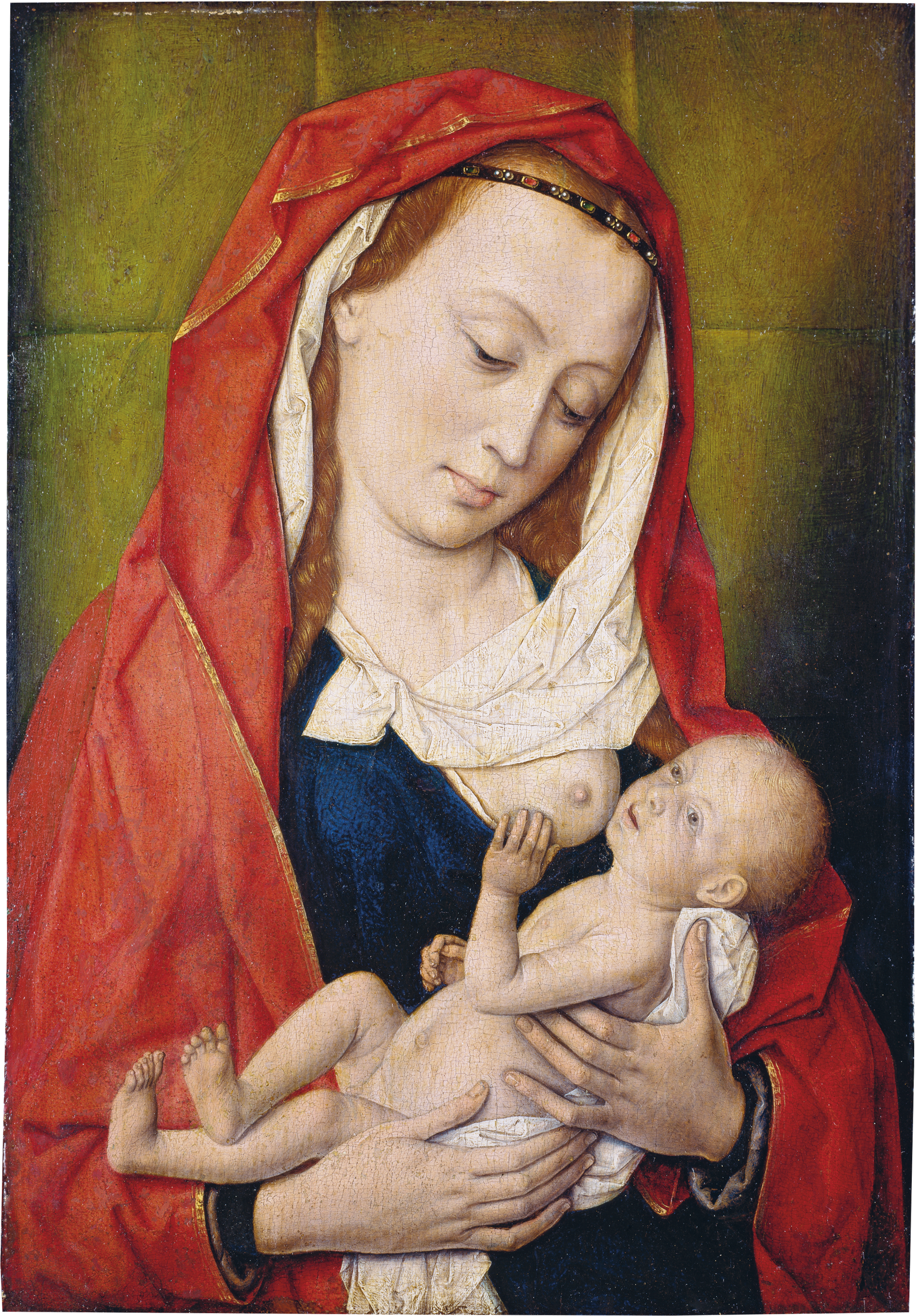 Vierge et Enfant - Dirk Bouts image 1 copie de tableau peinte à la main
