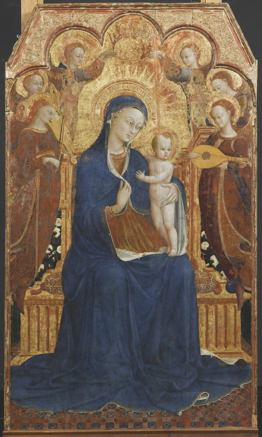 La Vierge et l'Enfant entourés de six anges - Sassetta (Stefano di Giovanni, dit)