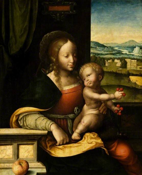 Vierge et Enfant - Joos van Cleve image 1 reproduction de peinture à l’huile