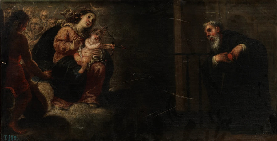La Vierge et l'Enfant transverbérant le cœur à saint Augustin - José García Hidalgo