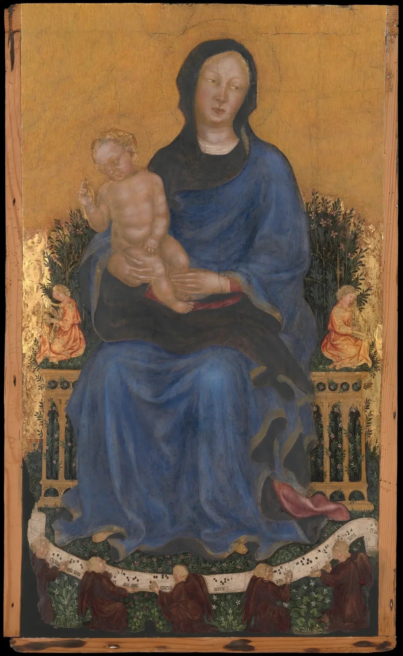 Vierge et l'Enfant avec des anges - Gentile da Fabriano image 1 reproduction de peinture à l’huile