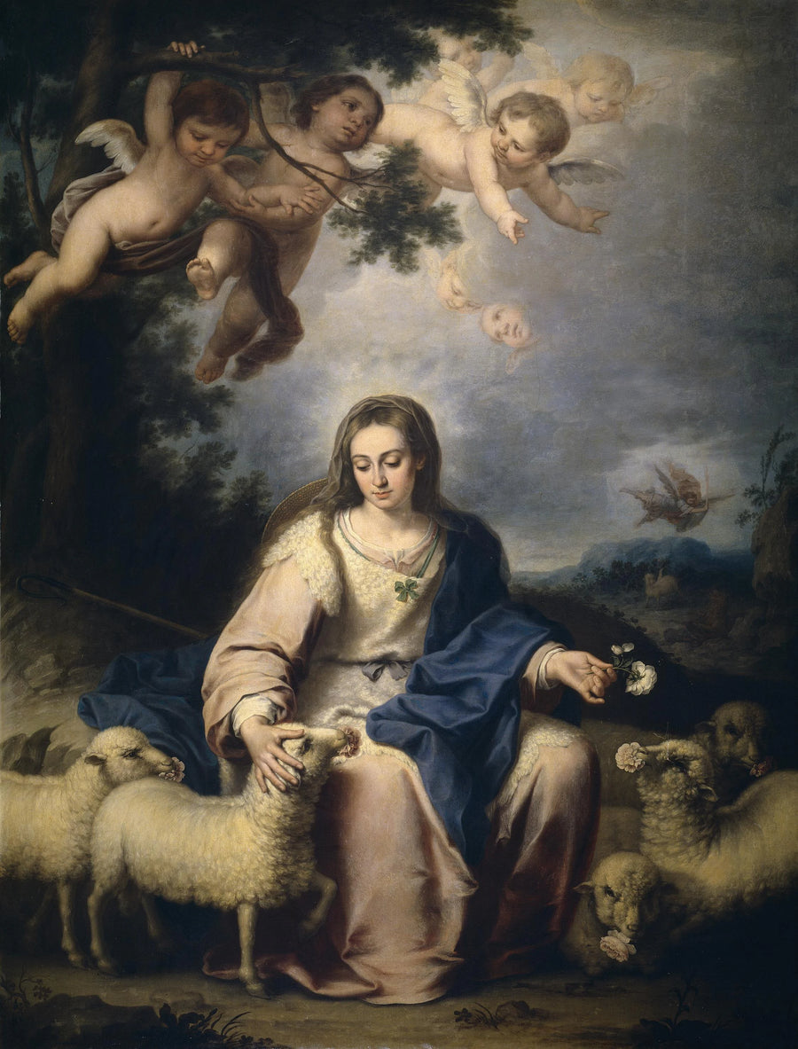 La Vierge Marie en bergère - Bernardo German Llorente