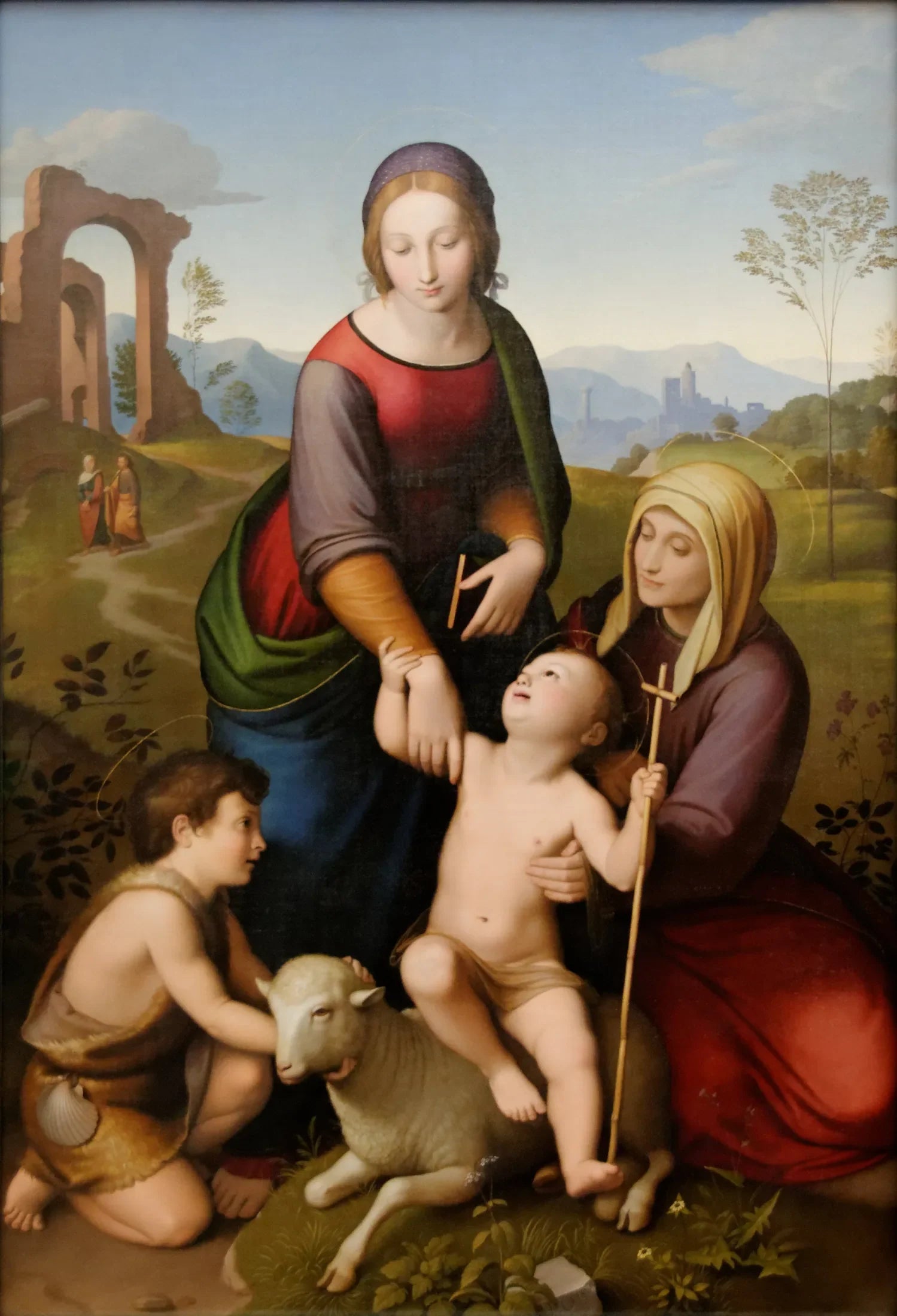 Vierge Marie, Sainte Elisabeth, Jésus, Jean le Baptiste - Johann Friedrich Overbeck image 1 reproduction artisanale de tableau
