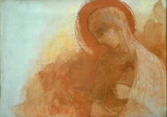 Vierge - Odilon Redon image 1 tableau peint à l’huile sur toile