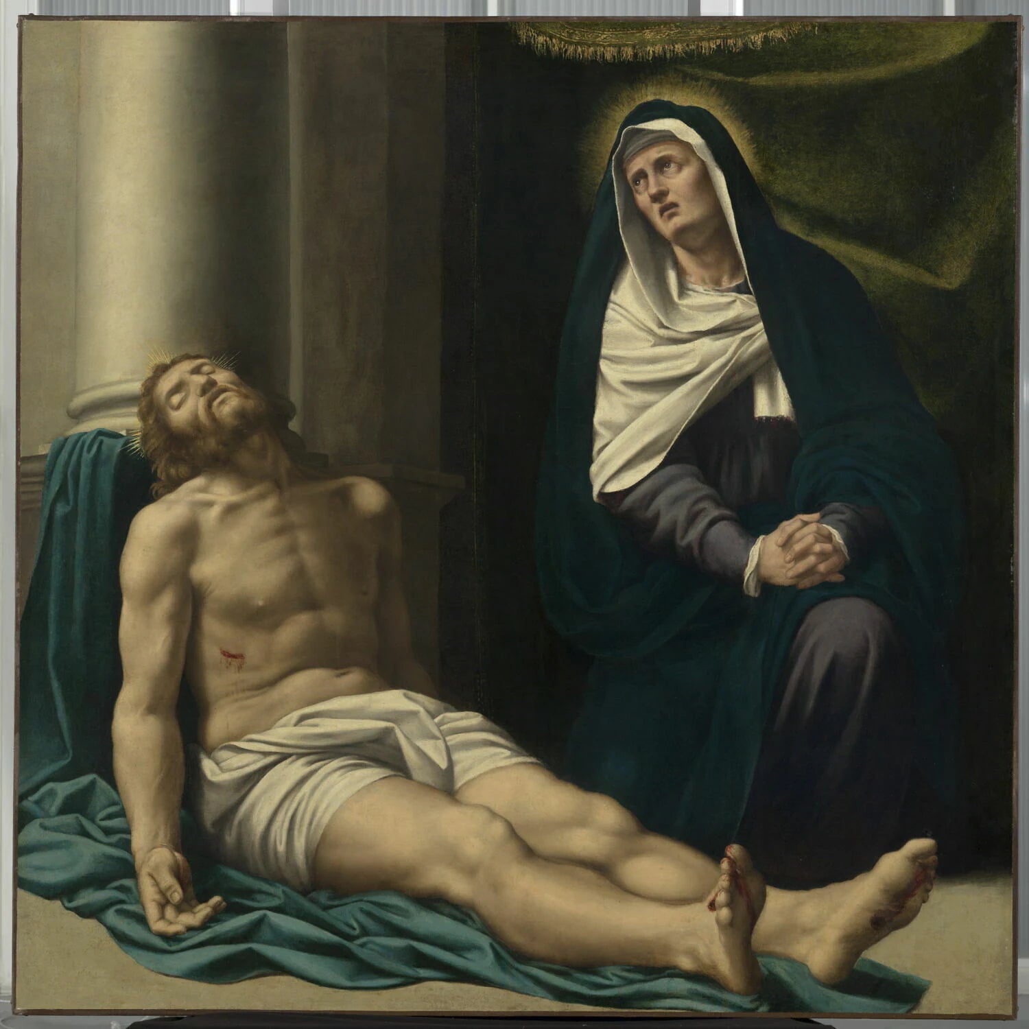 La Vierge pleurant le Christ mort - dit Il Sojaro Gatti Bernardino