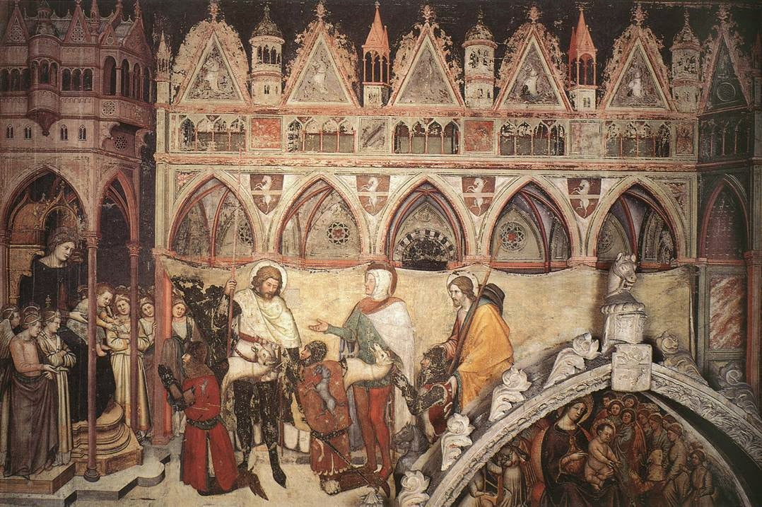 Vierge vénérée par les membres de la famille Cavalli - Altichiero da Zevio image 1 reproduction réalisée par Alpha Reproduction