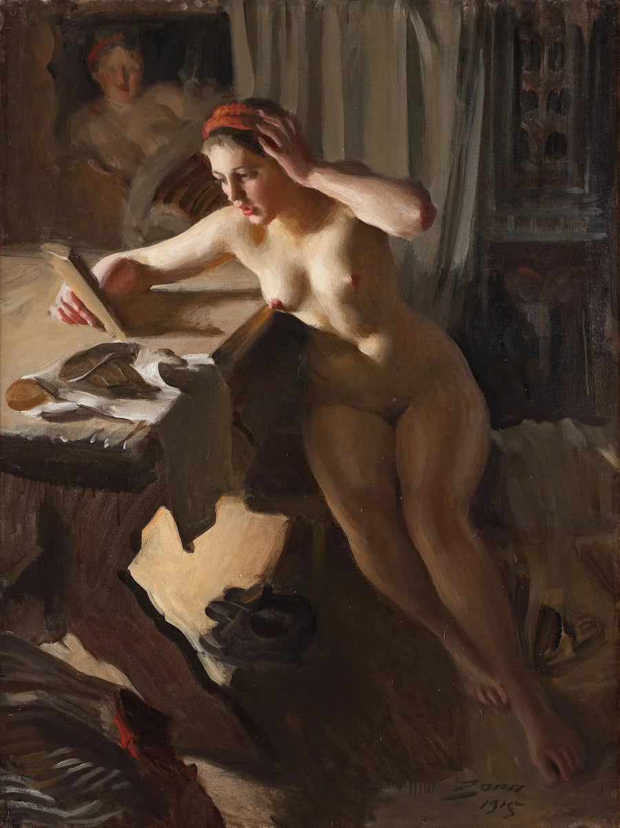 Vieux miroir - Anders Zorn