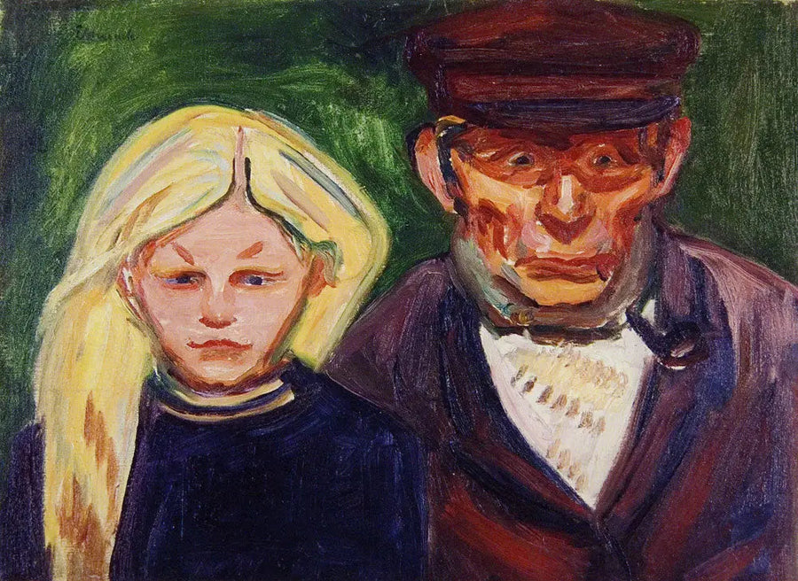 Vieux Pêcheur et sa Fille - Edvard Munch