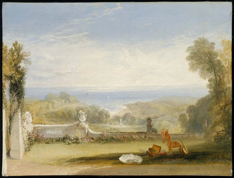 View from the Terrace of a Villa at Niton, Isle of Wight, from Sketches by a Lady - J. M. W. Turner