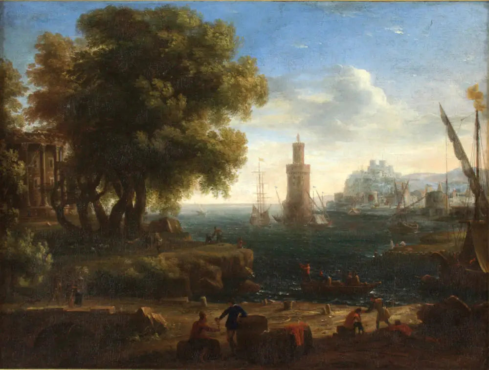 View of a Port - Claude Lorrain image 1 reproduction réalisée par Alpha Reproduction