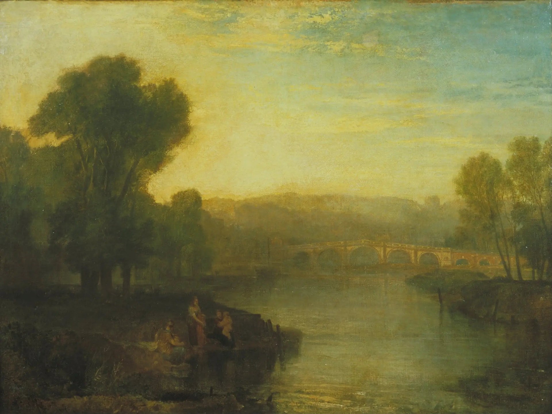 View of Richmond Hill and Bridge - J. M. W. Turner image 1 reproduction d’œuvre d’art à l’huile