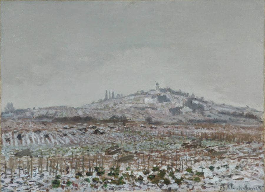 Vignes sous la neige, moulin d’Orgemont W254 – Claude Monet